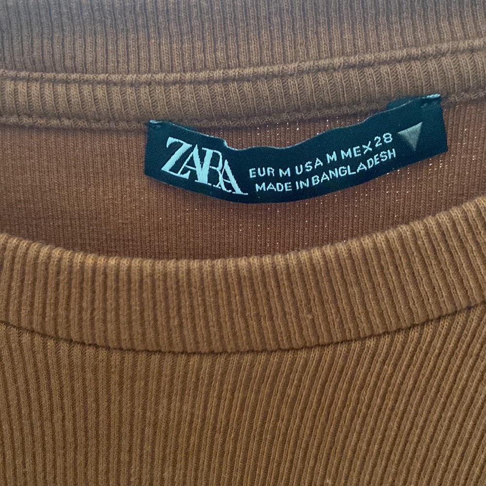 Zara Rust Ruched Dress - Picture 3 of 5
